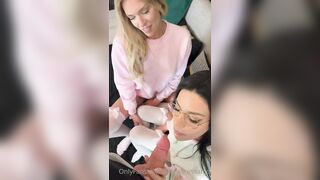 whoahannahjo Threesome onlyfans leaked blowjob