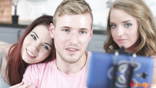 Fuck-loving teens share cock
